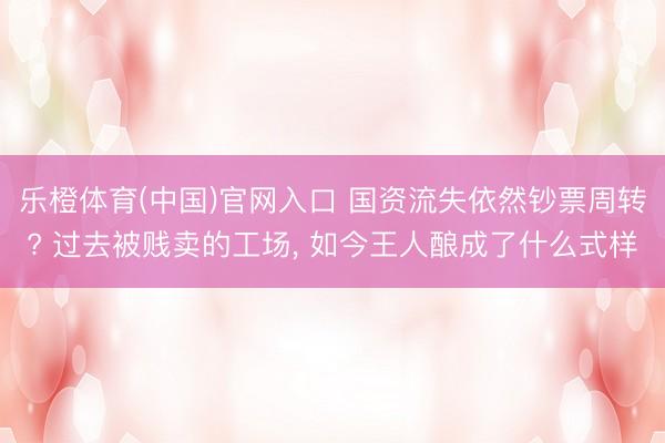 乐橙体育(中国)官网入口 国资流失依然钞票周转? 过去被贱卖的工场， 如今王人酿成了什么式样