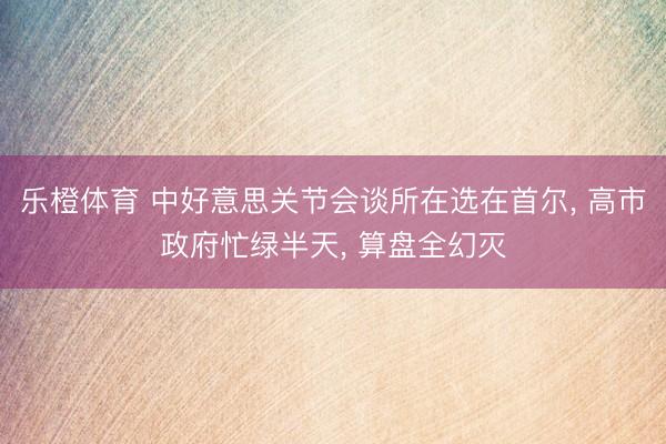乐橙体育 中好意思关节会谈所在选在首尔， 高市政府忙绿半天， 算盘全幻灭