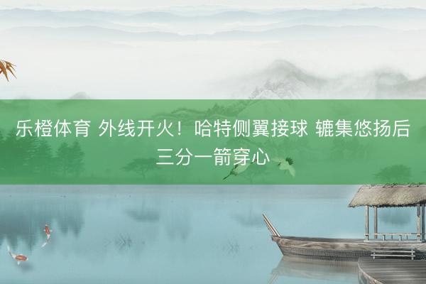 乐橙体育 外线开火！哈特侧翼接球 辘集悠扬后三分一箭穿心