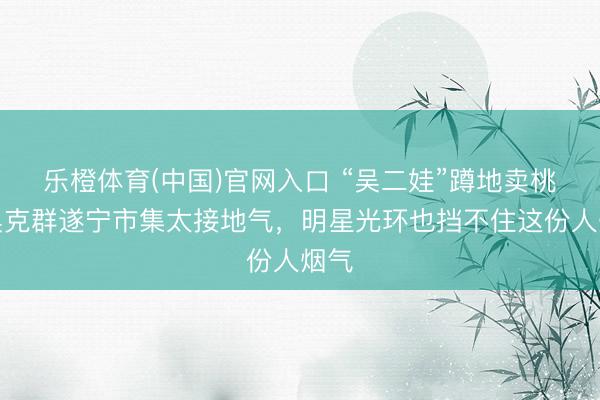 乐橙体育(中国)官网入口 “吴二娃”蹲地卖桃！吴克群遂宁市集太接地气，明星光环也挡不住这份人烟气